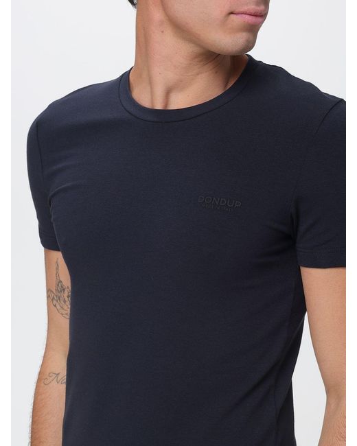 Dondup Blue Slim Stretch Cotton T-Shirt for men