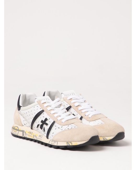 Premiata Natural Lucid Sneakers Lasercut Detailing