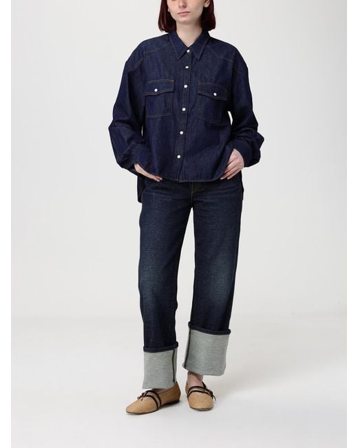 Khaite Blue Straight Jeans