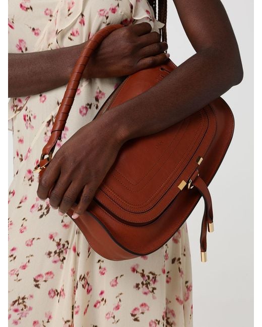 Chloé Brown Chlo&Eacute Marcie Small Ledertasche