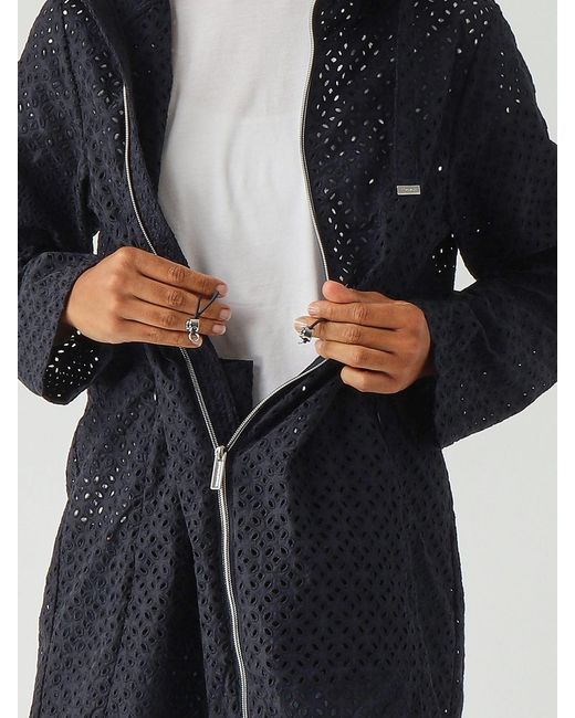 Colmar Blue Blooming Perforated Fabric Jacket