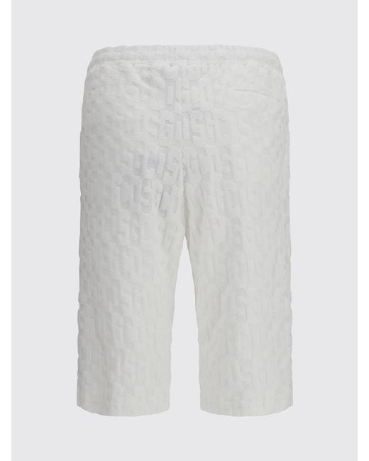 Gcds White Terry Cloth Sports Shorts for men