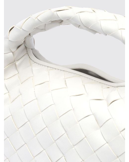 Bottega Veneta White Hop Woven Leather Bag