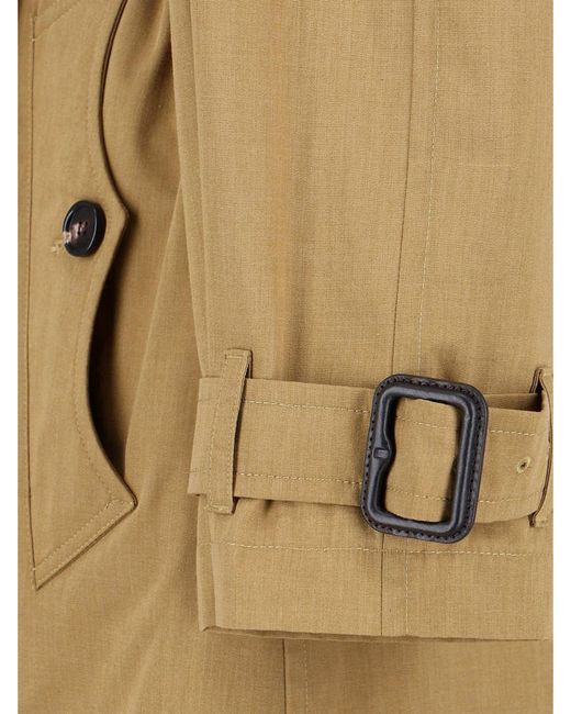 Burberry White Double-Breasted Trench Coat