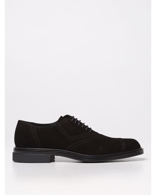 Cesare Paciotti Black Brogue Shoes for men