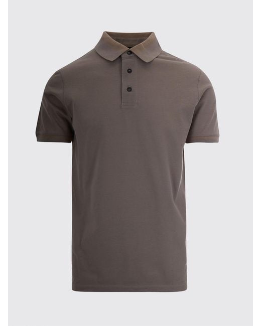 Emporio Armani Gray Cotton Polo Shirt for men