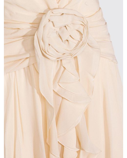 Blumarine Natural Viscose Long Dress