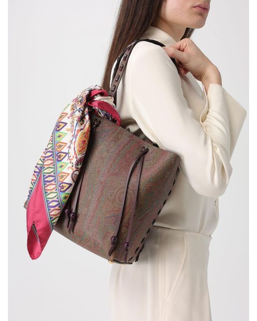 Etro Pink Printed Silk Foulard
