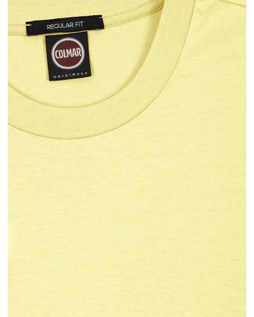 Colmar Yellow Basic Cotton T-Shirt for men