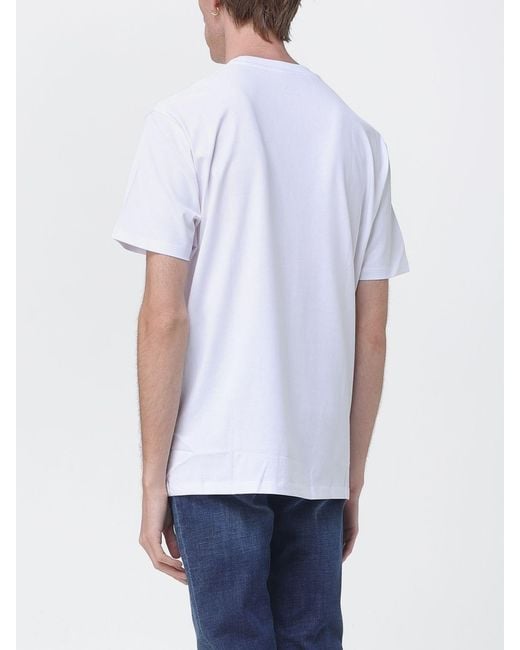 ARMANI EXCHANGE White Crew Neck Cotton T-Shirt With Logo for men