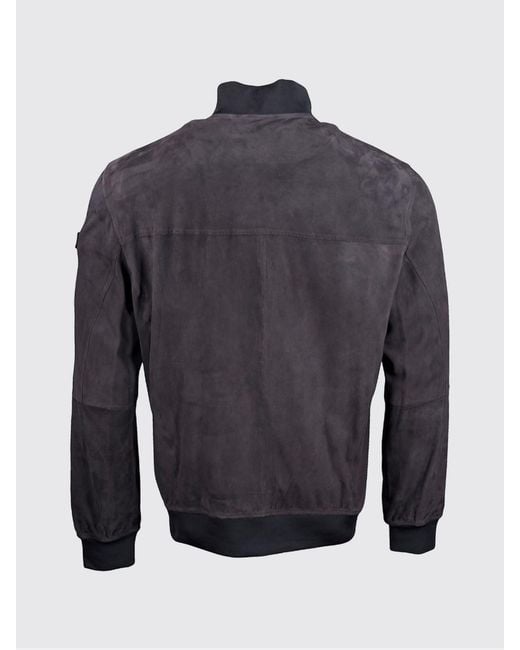 Peuterey Blue Suede Bomber for men