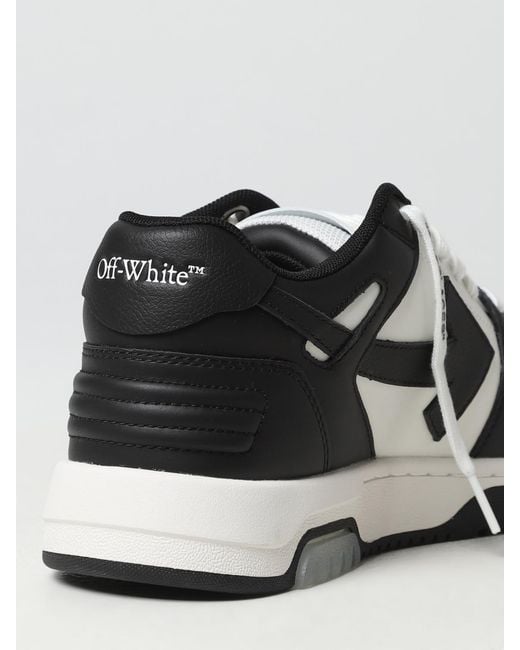 Off-White c/o Virgil Abloh Black Out Of Office Leather Sneakers