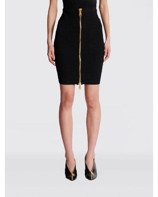 Balmain Black Skirt