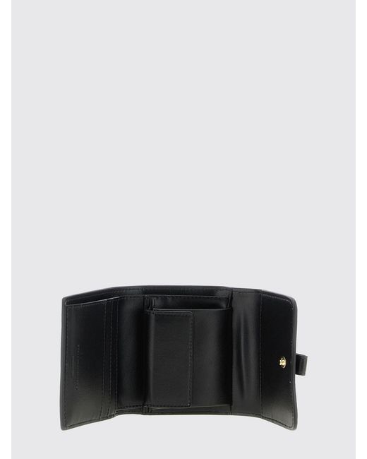 Stella McCartney White Falabella Grained Synthetic Leather Wallet With Lock