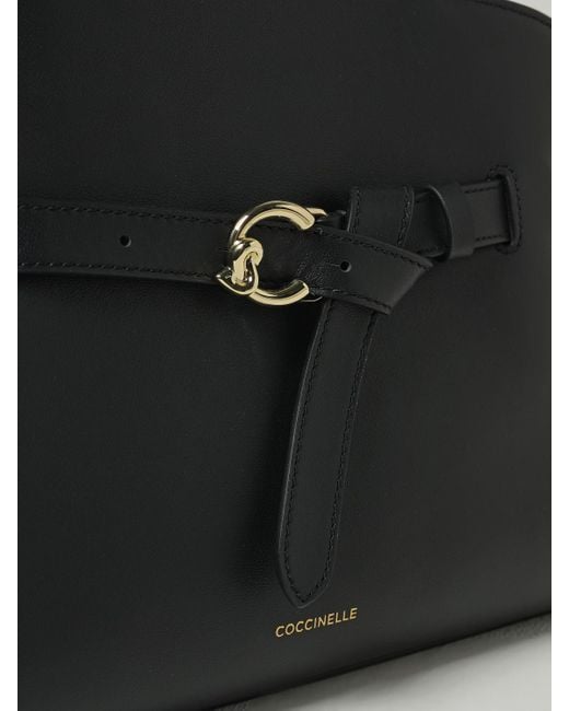 Coccinelle Black Sabine Medium Leather Bag