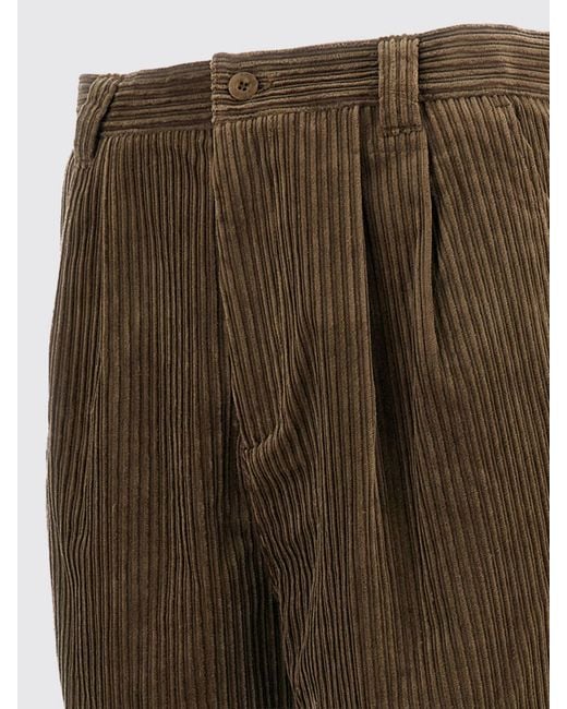 A.P.C. Green Ricky Wide-Leg Cotton Trousers With Pleats And Mid-Rise Waist for men