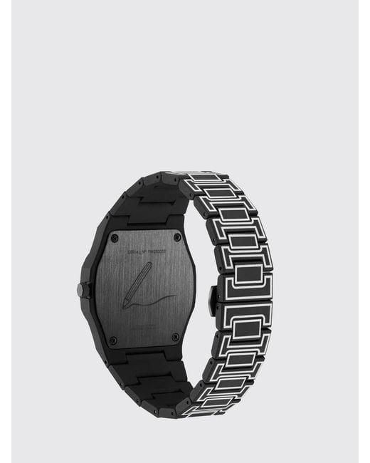 D1 Milano Black Sketch Polycarbon Polycarbonate Watch for men