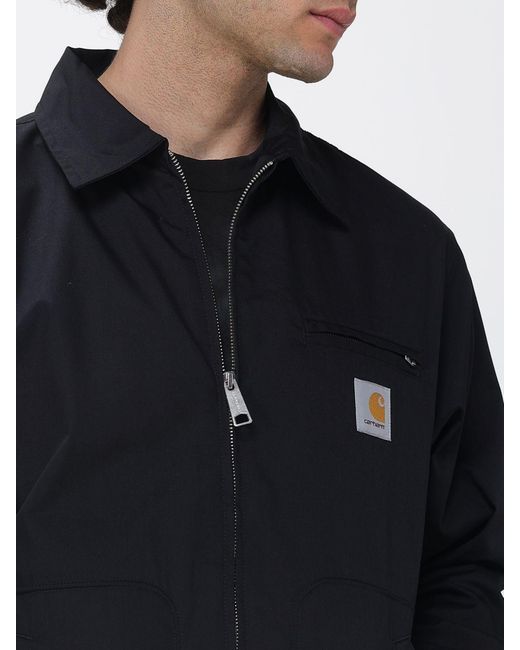 Carhartt Blue Cotton Blend Shirt Jacket for men
