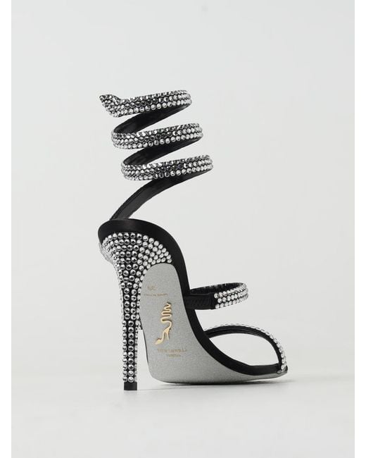 Rene Caovilla White Heeled Sandals