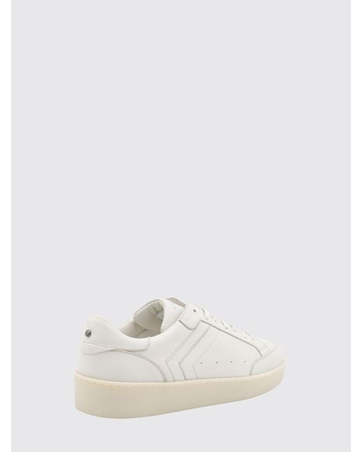 Canali White Low-Top Trainers for men