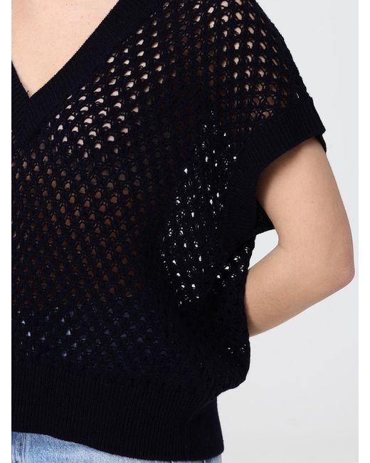 Allude Black Openwork Wool And Cashmere Knit