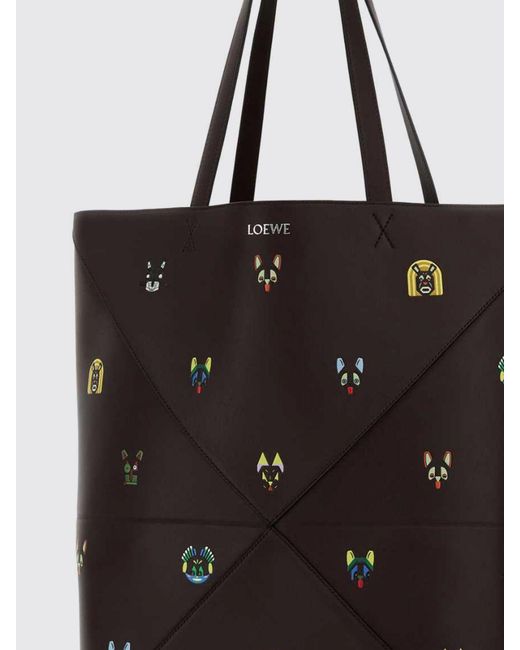 Loewe Black Louis Wain X Puzzle Fold Bag for men