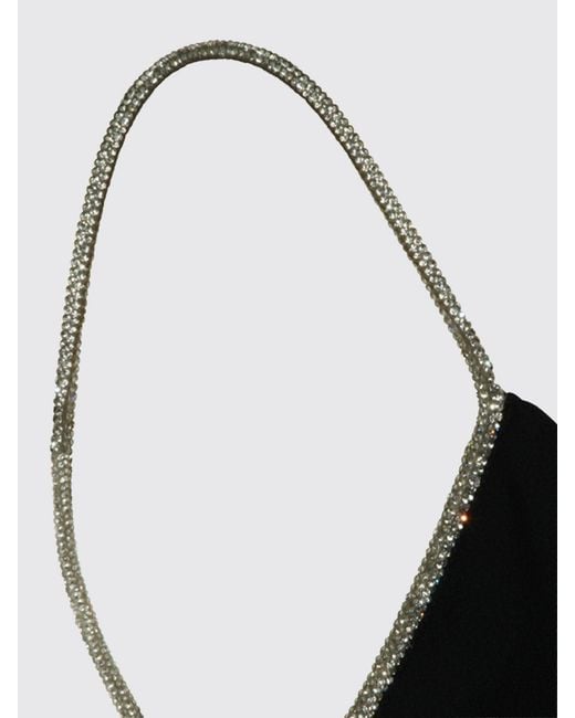 Tom Ford Black Long Satin Evening Gown With Jeweled Straps