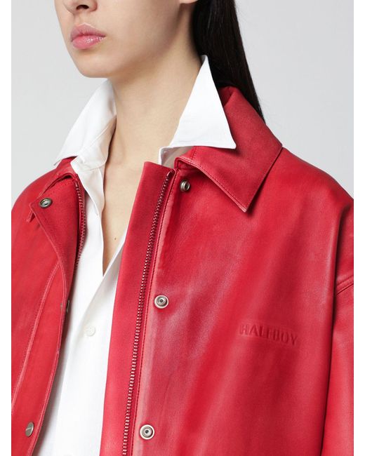 Halfboy Red Leather Jacket