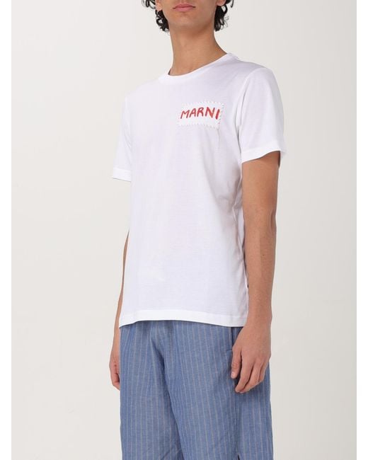 Marni T-Shirt Mit -Patch in White für Herren