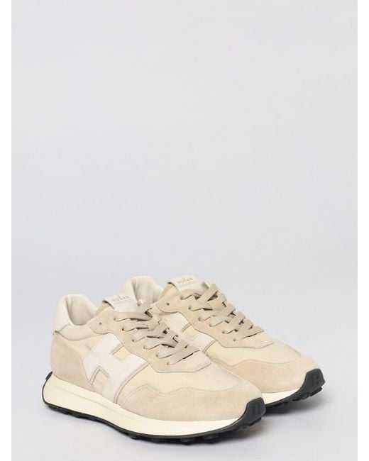 Hogan Natural H601 Suede And Canvas Sneakers for men