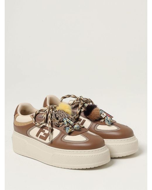 Sneakers Platform Match di Fendi in Natural
