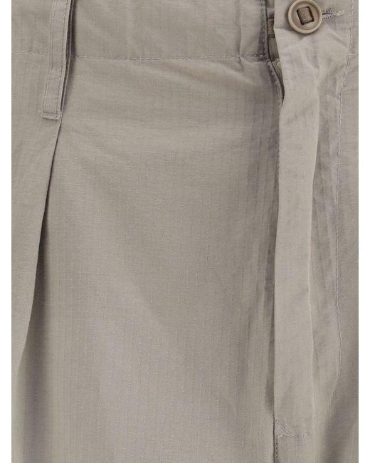 Maison Margiela Natural Cotton Blend Cargo Trousers for men