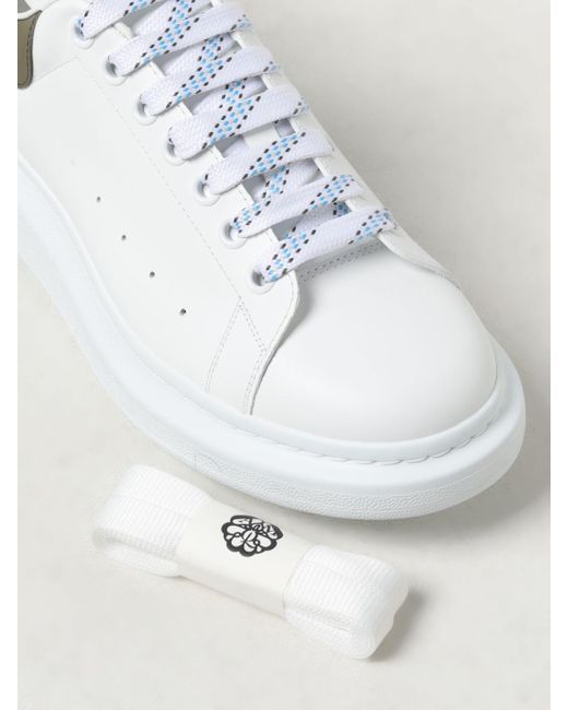 Sneakers in pelle di Alexander McQueen in White da Uomo