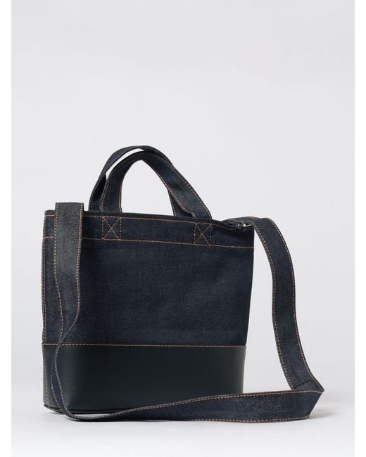 A.P.C. Black Axel Mini Denim Tote Bag for men