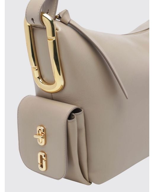 Marc Jacobs Natural Scene Leather Tote Bag With Laminated Double J Logo
