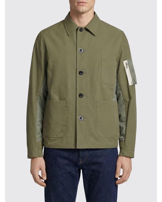 Sacai Green Cotton Overshirt for men