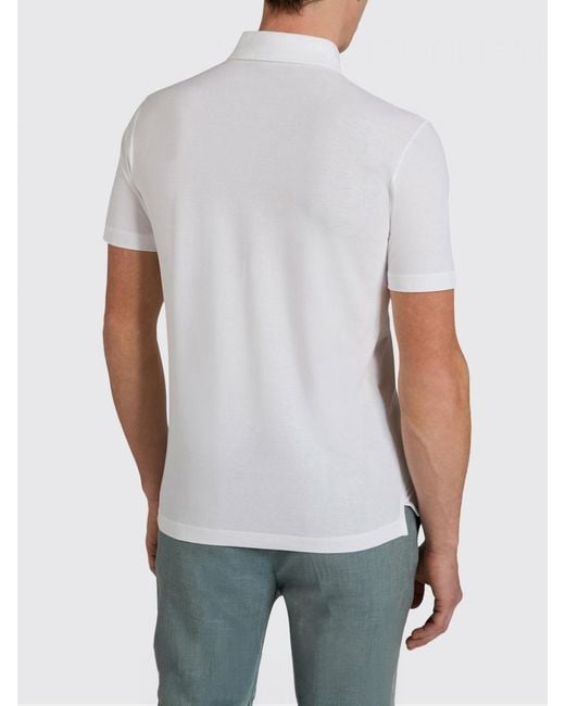 Zanone Blue Basic Cotton Polo Shirt for men