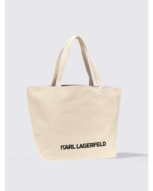 Karl Lagerfeld Natural Tote Bags