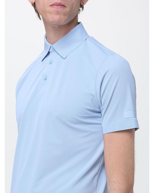 Heskimo Blue Nylon Polo Shirt for men