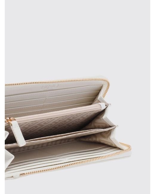 Liu Jo White Saffiano Faux Leather Wallet