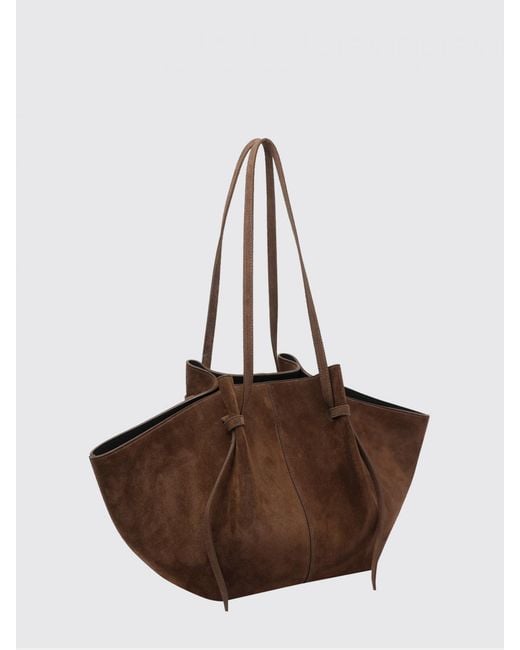 Yuzefi Brown Large Mochi Hammered Leather Bag