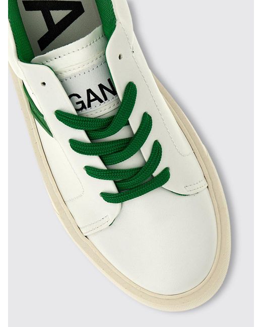 Sneakers in pelle vegana di Ganni in Green