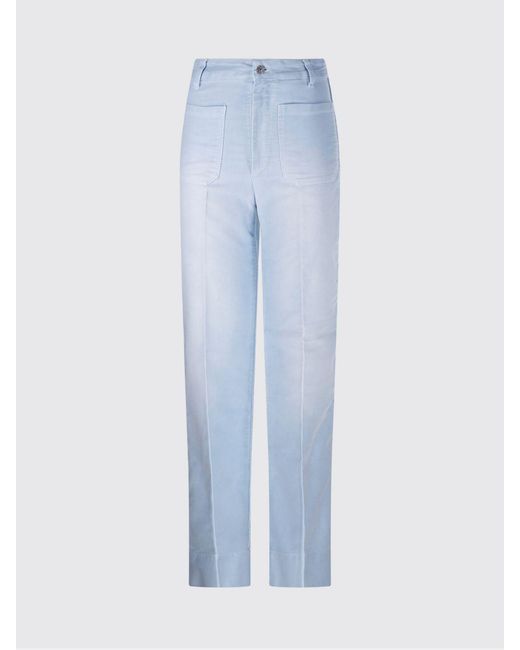 Victoria Beckham Blue Straight Cotton Denim Jeans