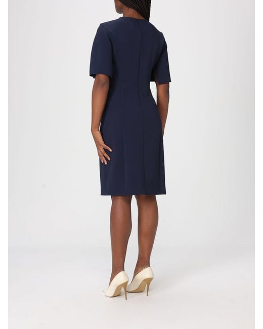 Liviana Conti Blue Nayra Crêpe Mini Dress