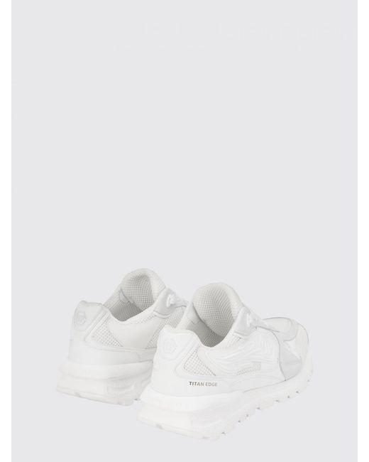 Philipp Plein White Leather And Mesh Sneakers for men