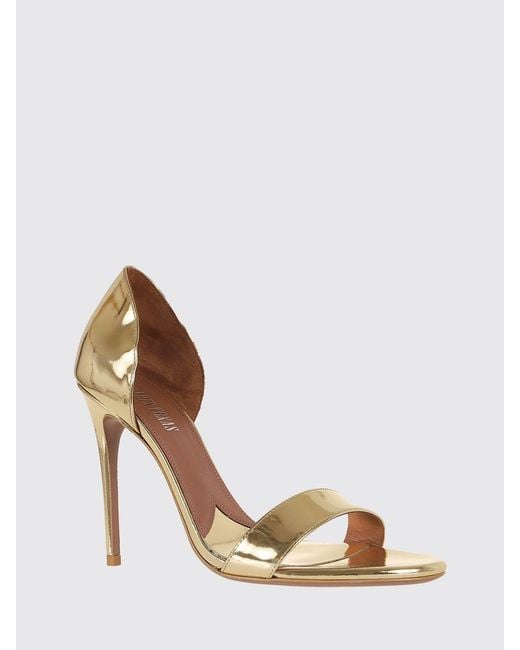 Paris Texas Metallic Vera Laminated Patent Leather Sandals
