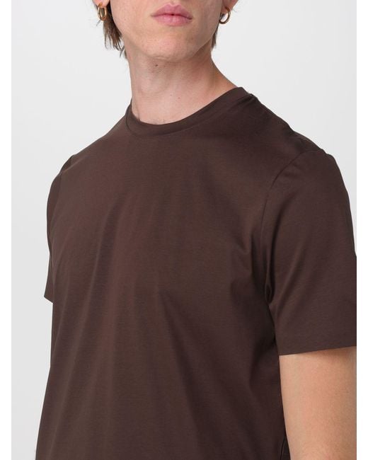 T-Shirt Basic di Heskimo in Brown da Uomo