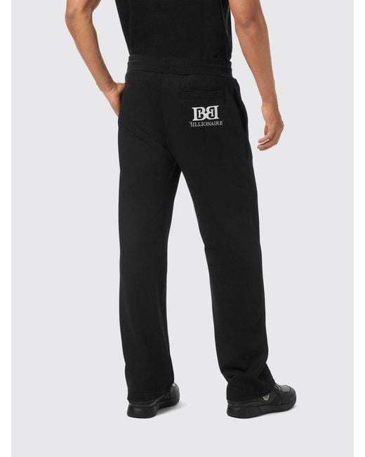 Billionaire Black Cotton Jogging Trousers for men