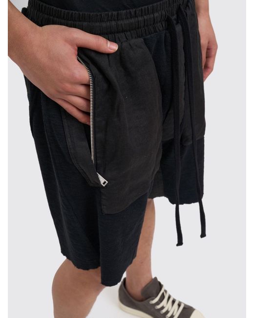 Thom Krom Black Cotton And Linen Shorts for men