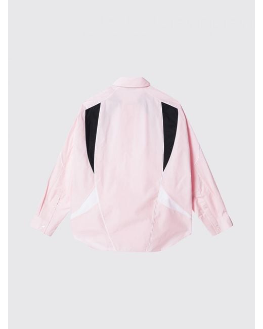 Acne Pink Relaxed Fit Cotton Poplin Shirt With French Collar for men
